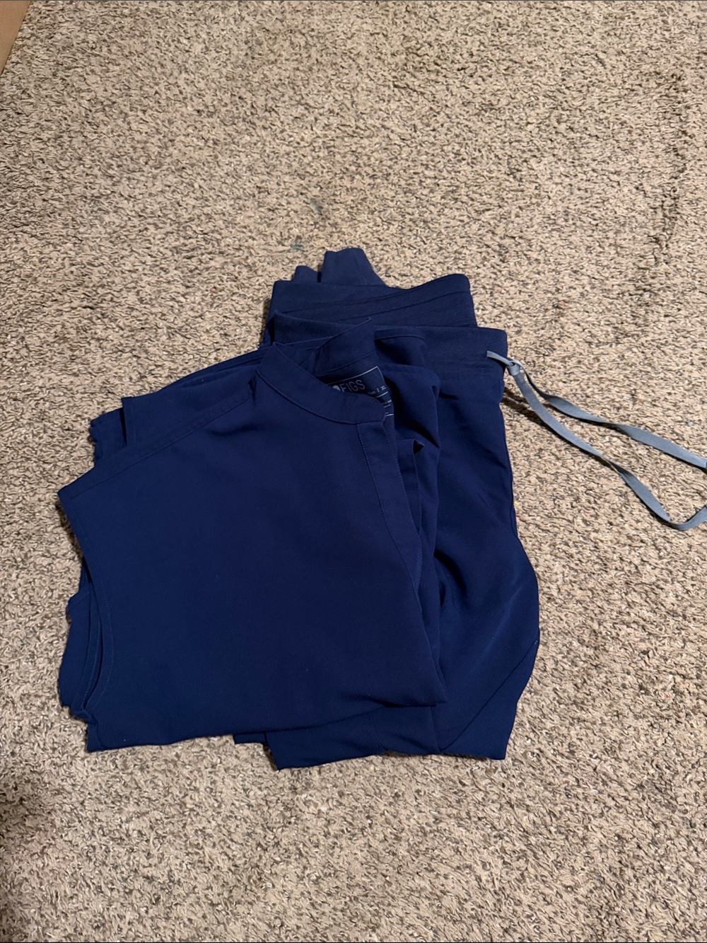 Figs Navy Medical Scrub Top XLG and Pants XLG Set